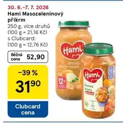 Tesco Hami masozeleninový příkrm nabídka