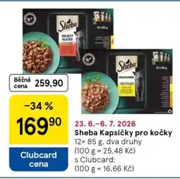 Tesco Sheba kapsičky pro kočky nabídka