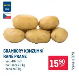 Makro Brambory konzumní rané prané nabídka