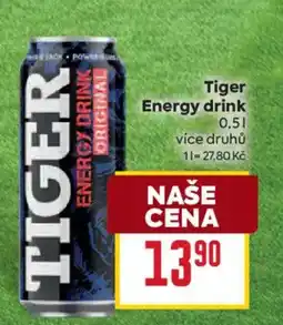 Billa Tiger Energy drink nabídka