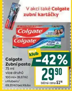 Billa Colgate Zubní pasta nabídka
