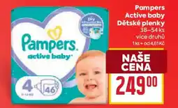 Billa Pampers Active baby Dětské plenky nabídka