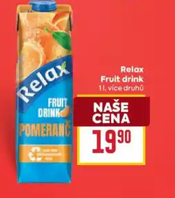 Billa Relax Fruit drink nabídka