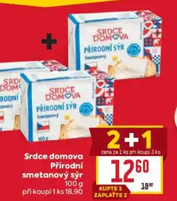 Billa Srdce domova Přírodní smetanový sýr nabídka