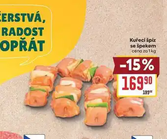 Billa Kuřecí špíz se špekem cena za nabídka