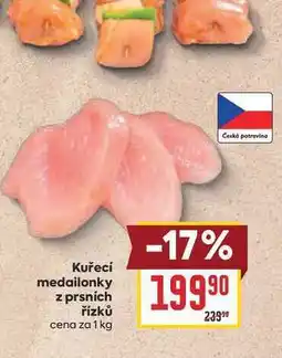Billa Kuřecí medailonky z prsních řízků cena za nabídka
