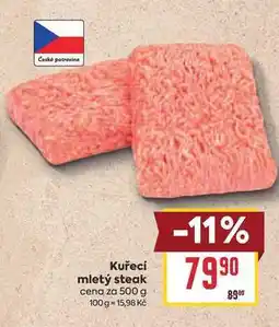 Billa Kuřecí mletý steak cena za nabídka