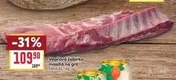 Billa Vepřová žebírka masitá na gril cena za nabídka
