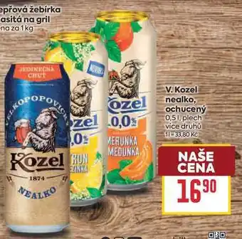 Billa V. Kozel nealko ochucený 0,51, plech nabídka