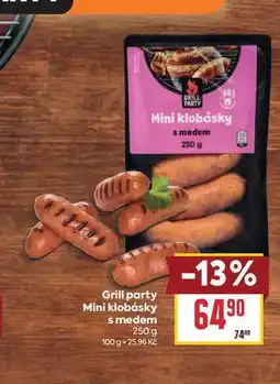 Billa Grill party Mini klobásky s medem nabídka