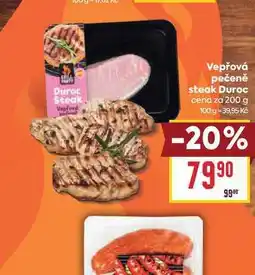 Billa Vepřová pečeně steak Duroc cena za nabídka