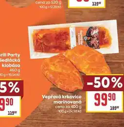 Billa Vepřová krkovice marinovaná cena za nabídka