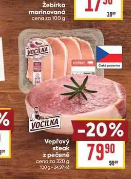 Billa Vepřový steak z pečeně cena za nabídka
