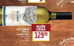 Billa SOL VINEUS Ράιανα pozdní sběr polosuché nabídka
