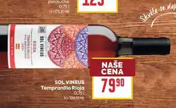 Billa SOL VINEUS Tempranillo Rioja nabídka