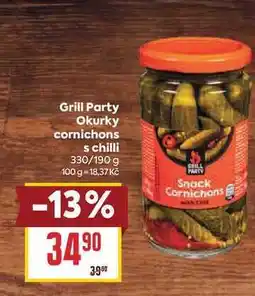 Billa Grill Party Okurky cornichons s chilli 330/190 g nabídka