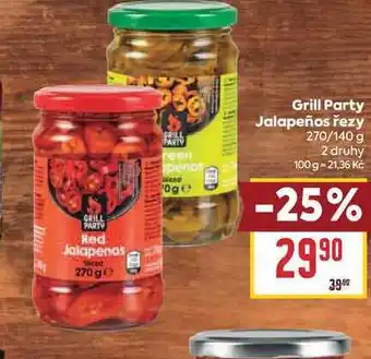 Billa Grill Party Jalapeños řezy 270/140 g nabídka