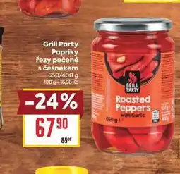 Billa Grill Party Papriky řezy pečené s česnekem 650/400 g nabídka