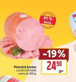 Billa Písecká šunka z pultu lahůdek cena za nabídka