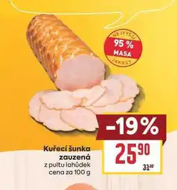Billa Kuřecí šunka zauzená z pultu lahůdek cena za nabídka