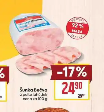 Billa Šunka Bečva z pultu lahůdek cena za nabídka