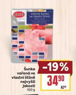 Billa Šunka vařená ve vlastní šťávě nejvyšší jakosti nabídka