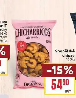 Billa Španělské chipsy nabídka