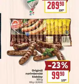 Billa Originál norimberské klobásy nabídka