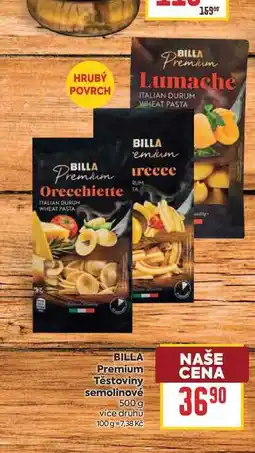Billa BILLA Premium Těstoviny semolinové vice druhů nabídka