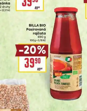 Billa BILLA BIO Pasírovaná rajčata nabídka