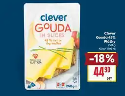 Billa Clever Gouda 45% Plátky nabídka