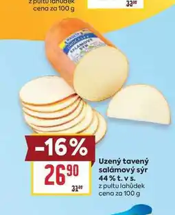 Billa Uzený tavený salámový sýr 44% t. v s. z pultu lahůdek cena za nabídka