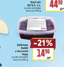 Billa Delimax Salát z červené řepy z pultu lahůdek cena za nabídka
