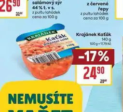 Billa Krajánek Kaťák nabídka