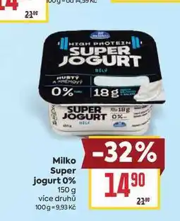 Billa Milko Super jogurt 0% nabídka