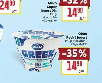 Billa Olma Řecký jogurt nabídka