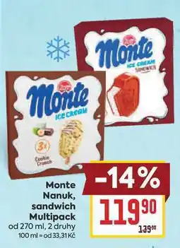 Billa Monte Nanuk, sandwich Multipack od nabídka