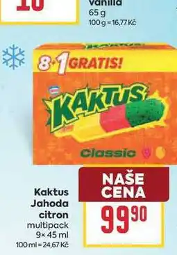 Billa Kaktus Jahoda citron multipack nabídka