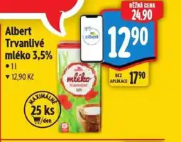 Albert Albert Trvanlivé mléko 3,5% nabídka