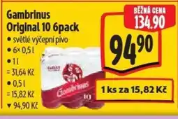 Albert Gambrinus Original 10 6pack nabídka