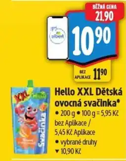 Albert Hello XXL Dětská ovocná svačinka nabídka