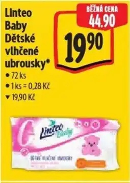 Albert Linteo Baby Dětské vlhčené ubrousky nabídka