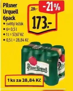 Albert Pilsner Urquell 6pack nabídka