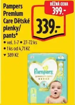 Albert Pampers Premium Care Dětské plenky/ pants nabídka