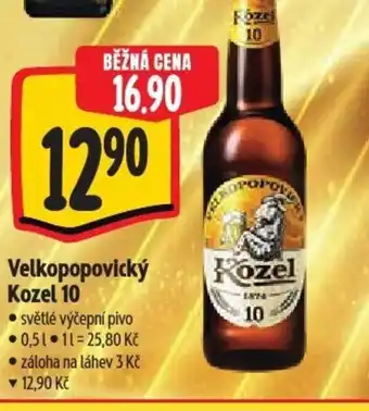 Albert Velkopopovický Kozel 10 nabídka