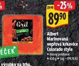 Albert Albert Marinovaná vepřová krkovice Colorado style nabídka
