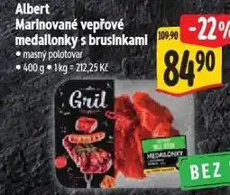 Albert Albert Marinované vepřové medailonky s brusinkami nabídka