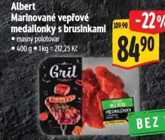 Albert Albert Marinované vepřové medailonky s brusinkami nabídka