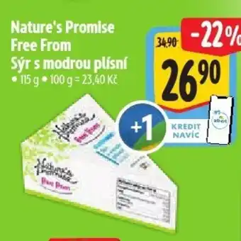 Albert Nature's Promise Free From Sýr s modrou plísní nabídka