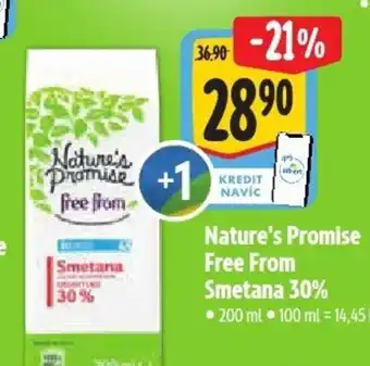 Albert Nature's Promise Free From Smetana 30% nabídka